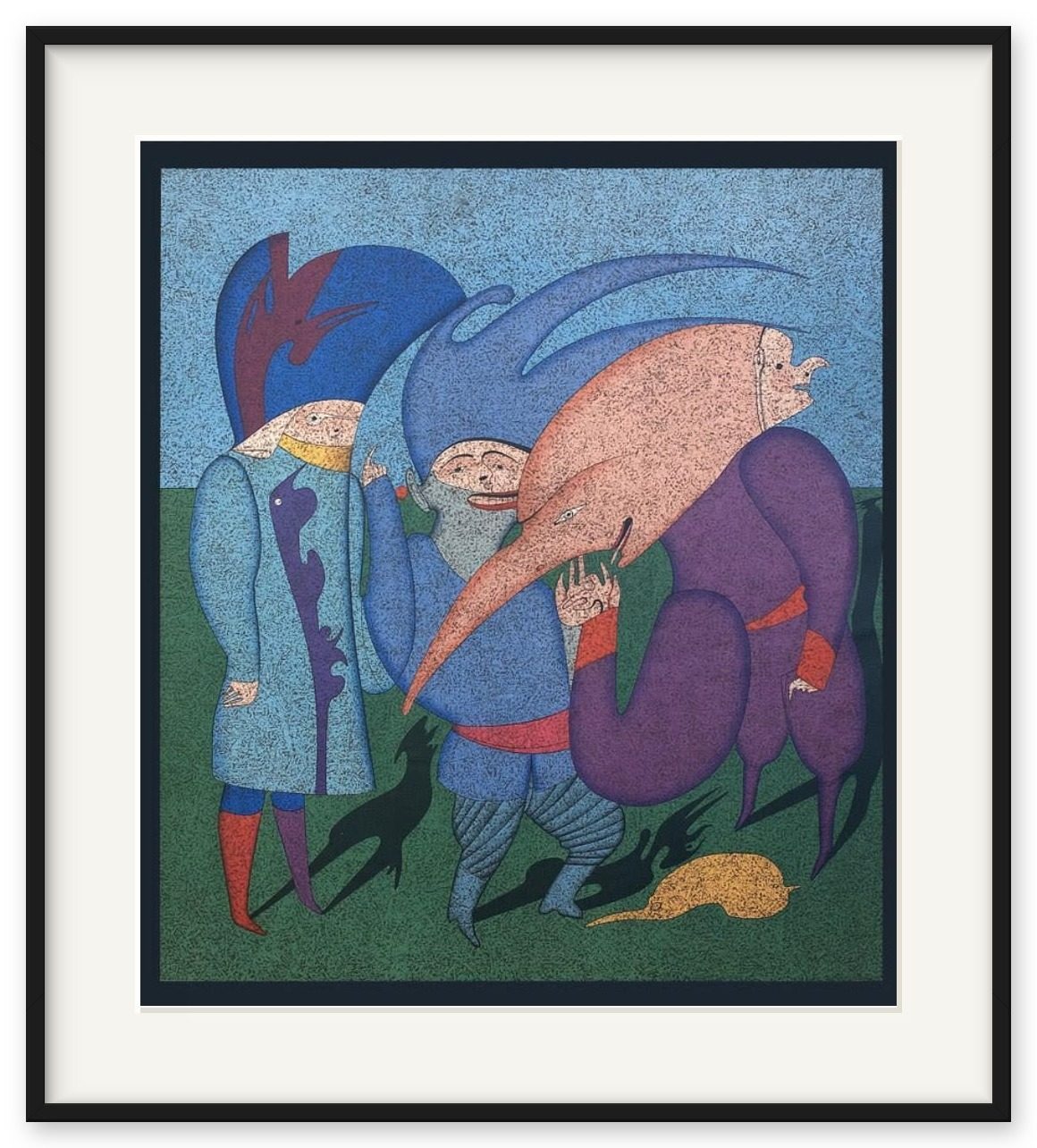 Blue Conspiracy – Mikhail Mikhailovich Shemyakin, lithograph, 1980