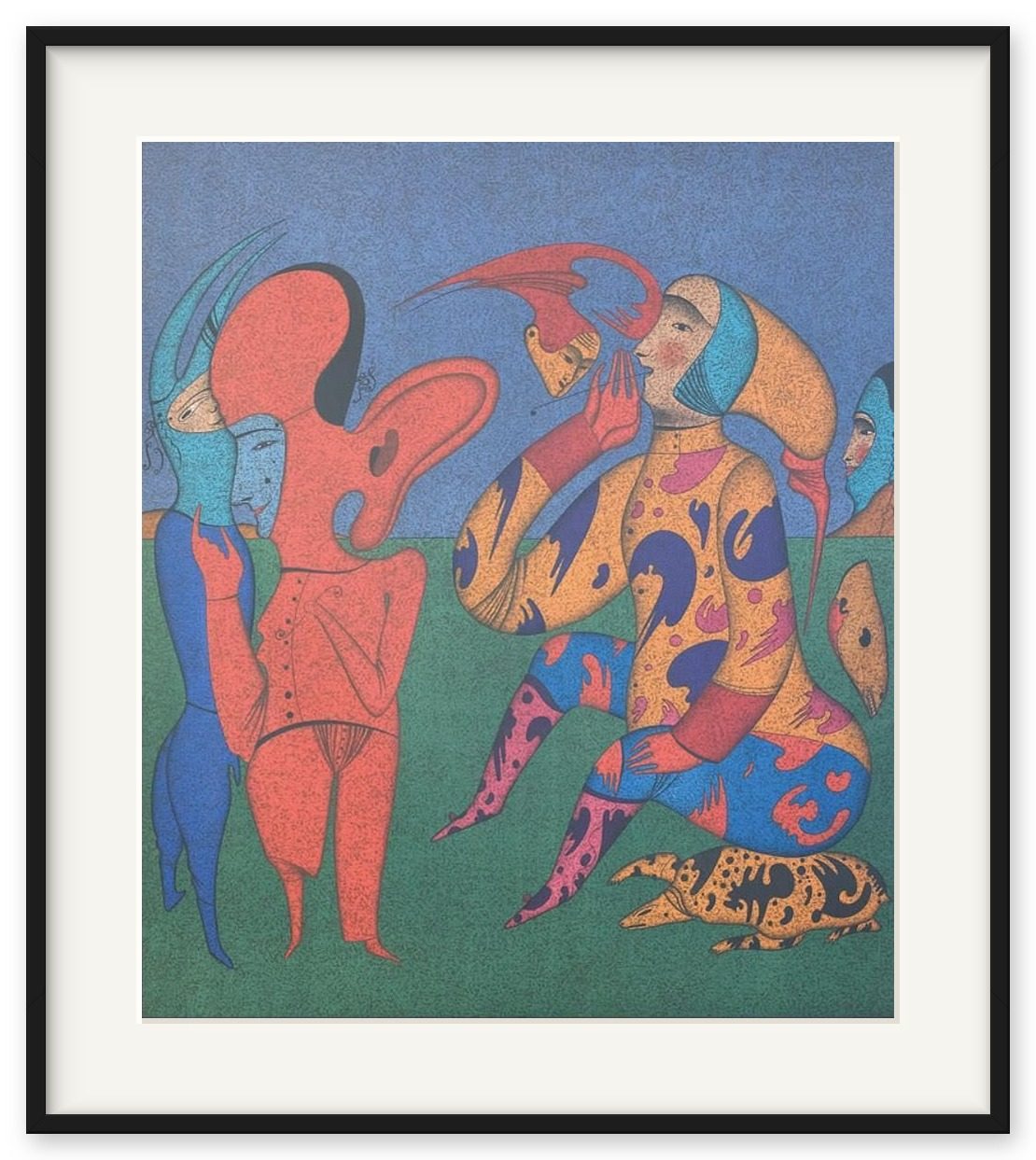 Game with a Flying Head – Mikhail Mikhailovich Shemyakin, lithograph, 1980