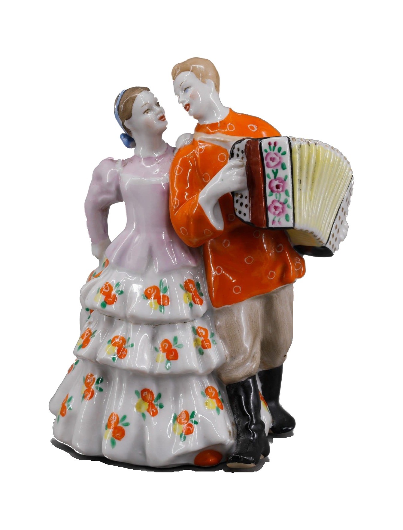 Статуэтка «Уральская кадриль» – фарфор, Дулёво, 1963