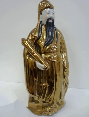 Статуэтка "Бог Власти и Удачи в карьере Лу-Син", Китай, 1950 — Без автора