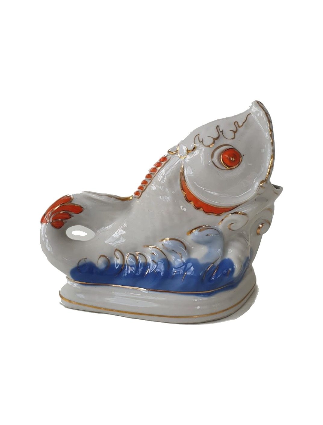 Porcelain figurine “Fish Ashtray” Korosten USSR – photo 3 of 4