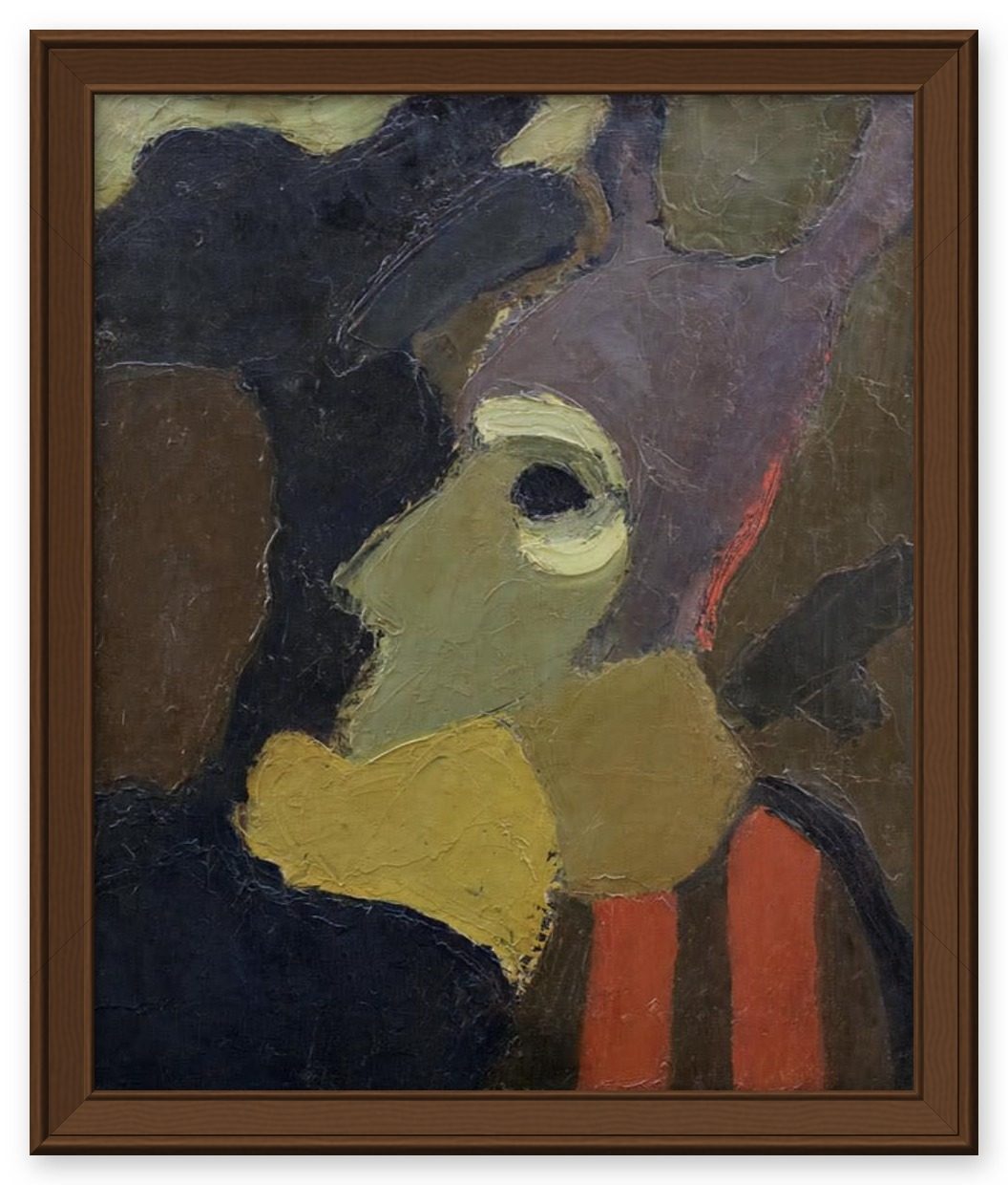Jester and Beethoven – Mikhail Mikhailovich Shemyakin, painting, canvas, mixed media, 1961