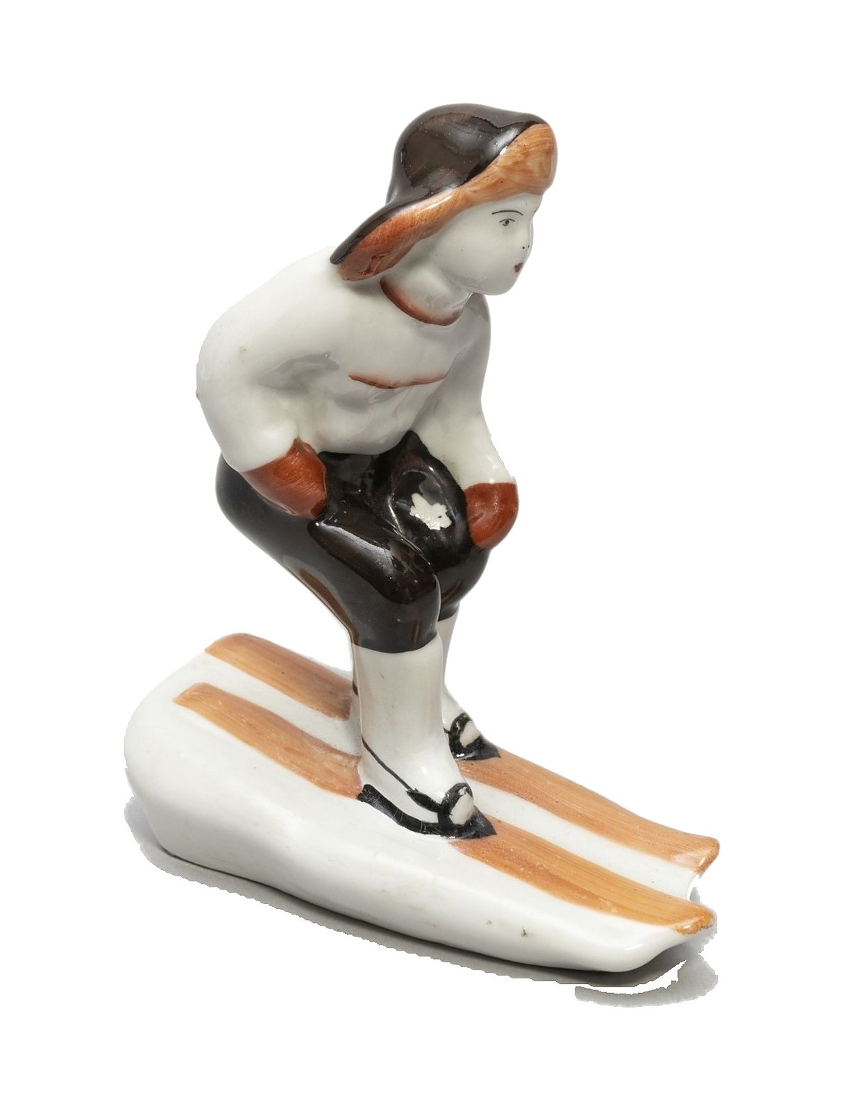 Figurine “Skier” – porcelain, Baranivka, 1950–1960
