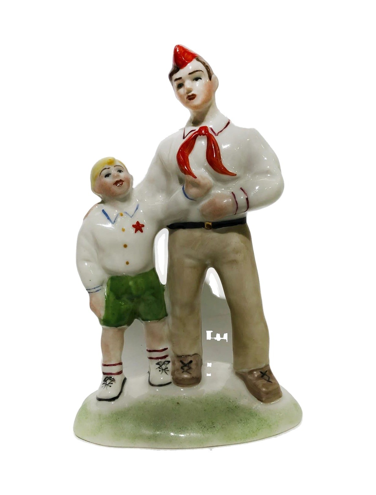 Figurine “Pioneer and Little Octobrist” – porcelain, 1970s