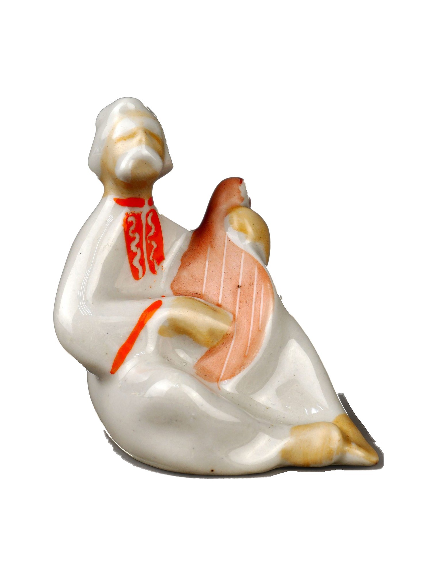 Miniature “Kobzar” / “Musician – Bandura Player” – porcelain, Horodnytsia, 1950s