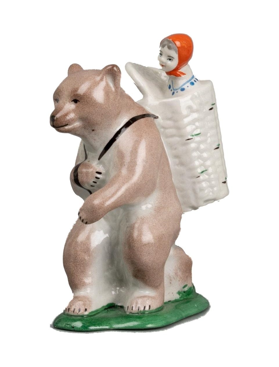 Фигура «Маша и медведь» – фарфор, Гжель, 1950-е