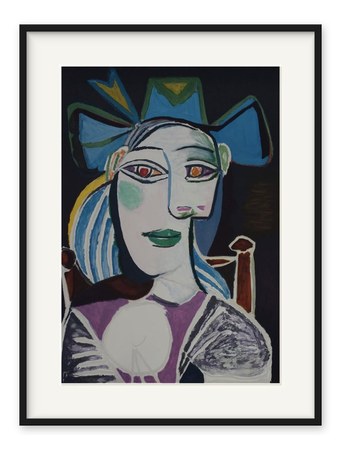 Bust of a Woman in a Blue Hat – Pablo Picasso