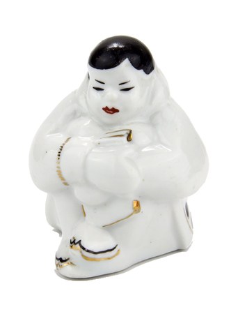 Статуэтка «Мальчик-якут», 1960–1970 – фарфор, полихромная роспись