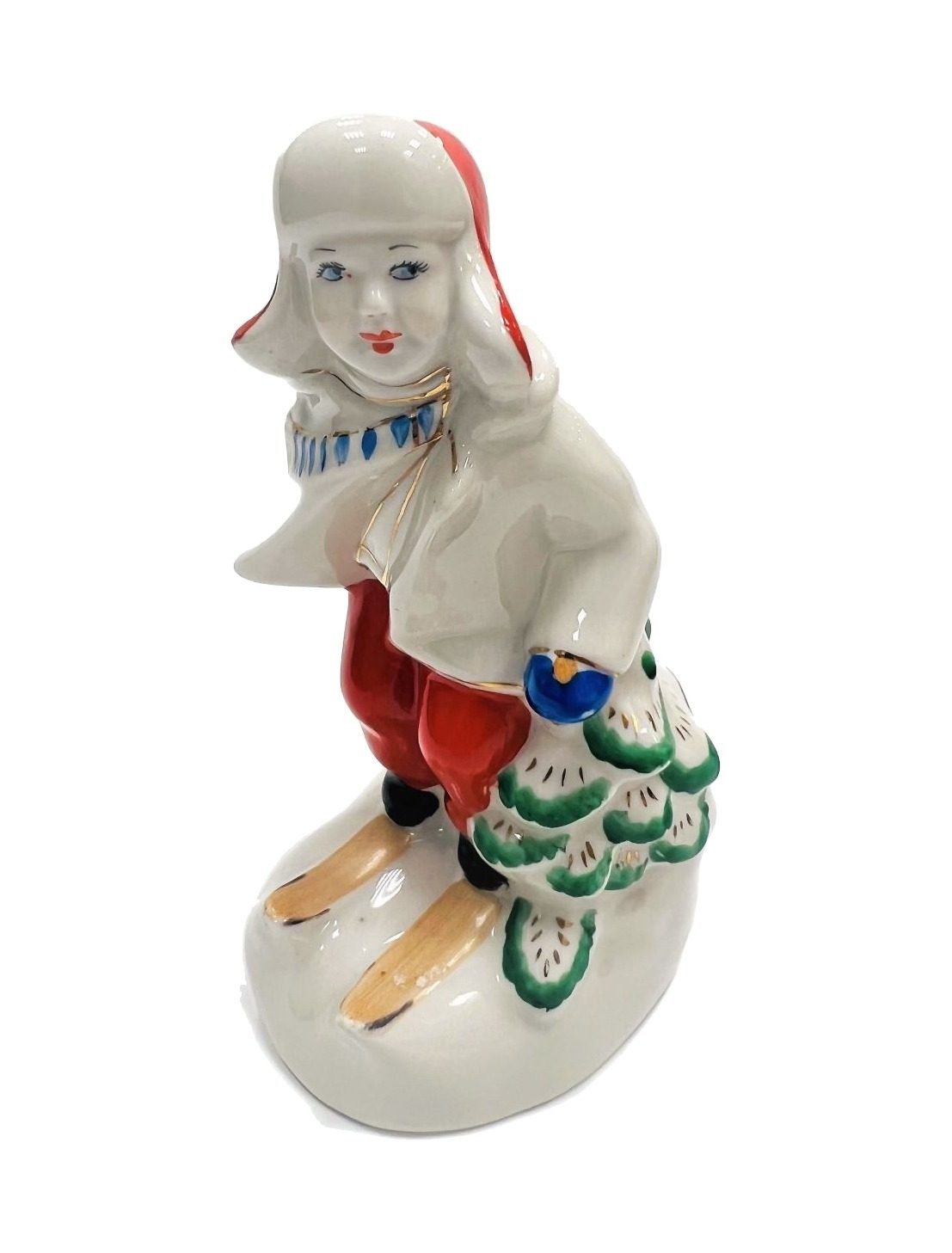 Лыжник. ЗХК Полонное, 1960-е гг. Высший сорт. Высота 15,5 см – фарфор