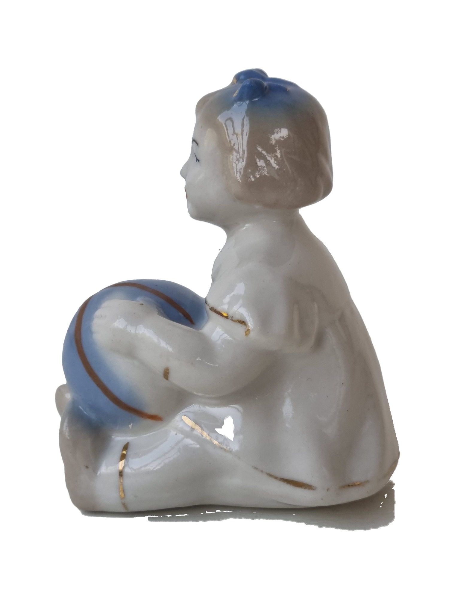 Porcelain figurine “Girl Tanya with Ball” Artel-Keramik USSR – photo 2 of 6