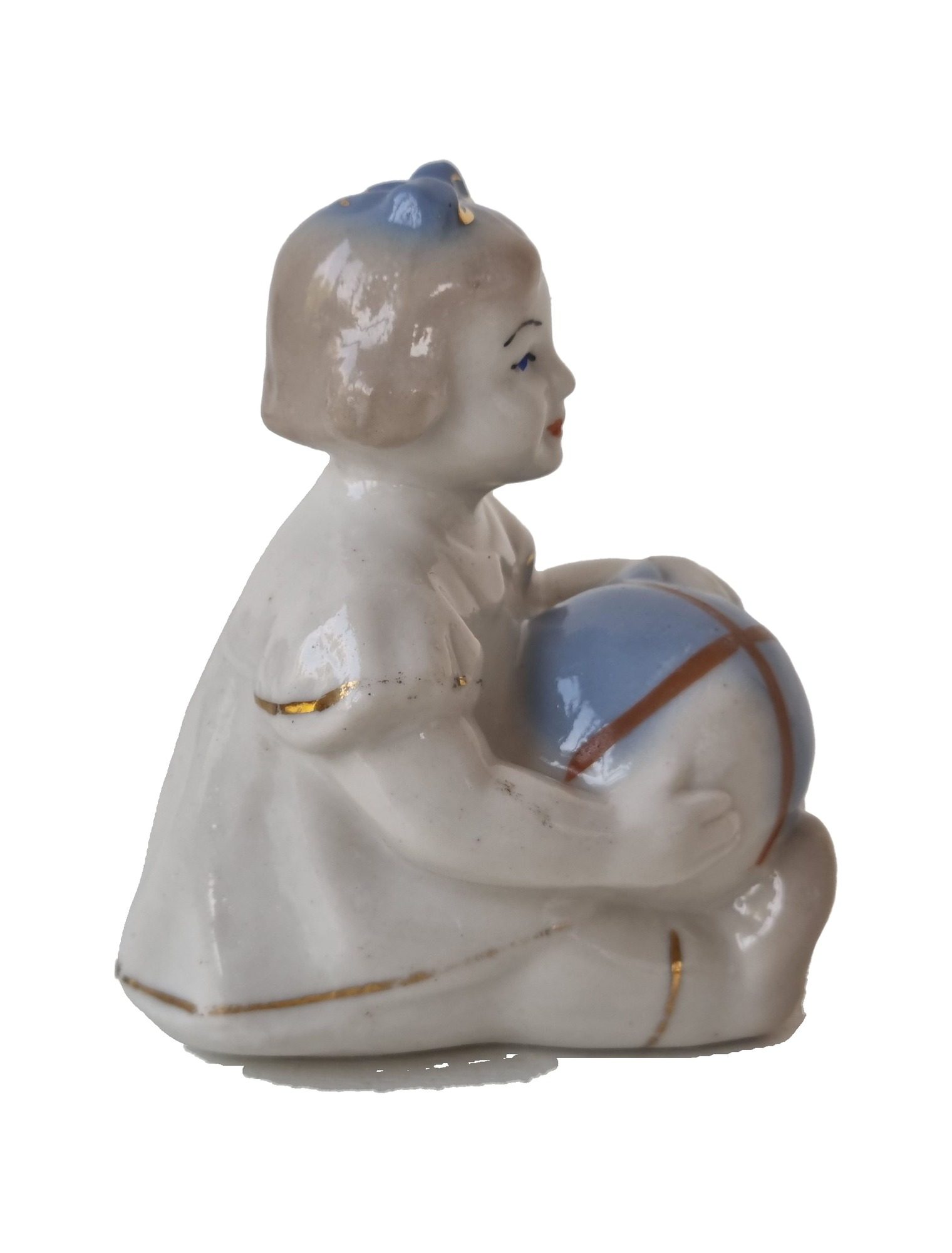 Porcelain figurine “Girl Tanya with Ball” Artel-Keramik USSR – photo 4 of 6