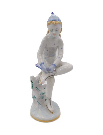 Статуэтка «Молодая фигуристка», 1990 – фарфор
