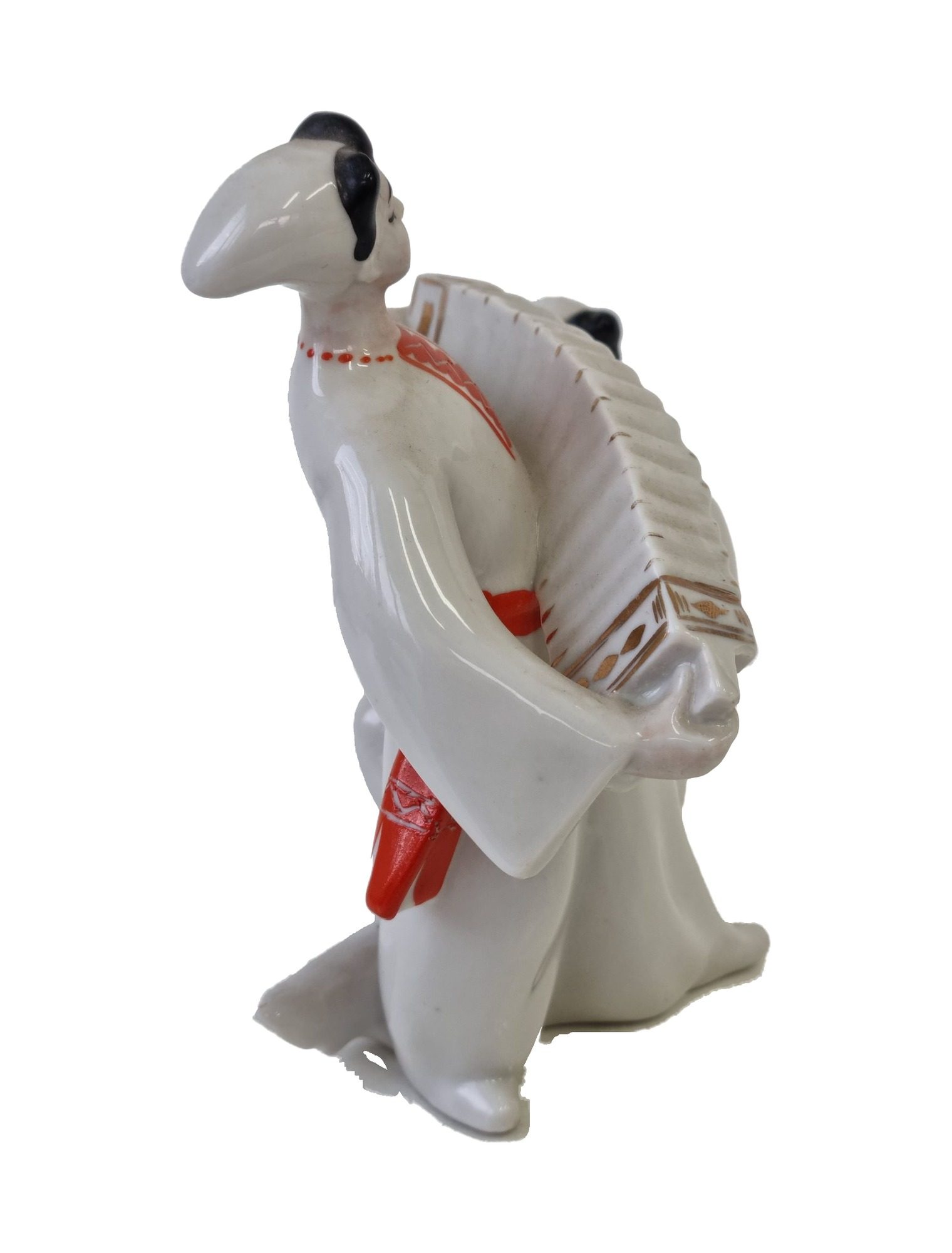 Porcelain figurine “Dance with an Accordion and a Tambourine”, Polonne, USSR – photo 2 of 6