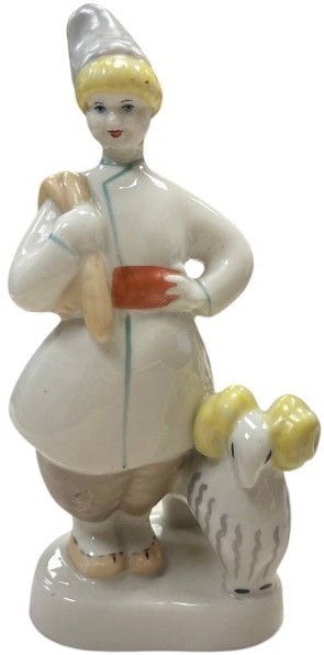 Фарфоровая статуэтка "Пастушок". ЗХК. Полонне. 1956-1970-е годы. - Без автора