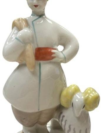 Фарфоровая статуэтка "Пастушок". ЗХК. Полонне. 1956-1970-е годы.