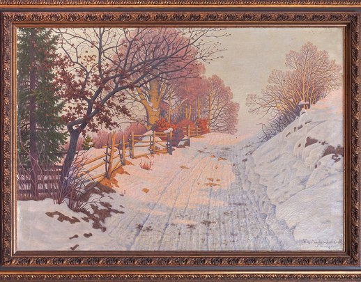 On the City Outskirts – Fritz Müller-Landeck, late 19th century – canvas, oil