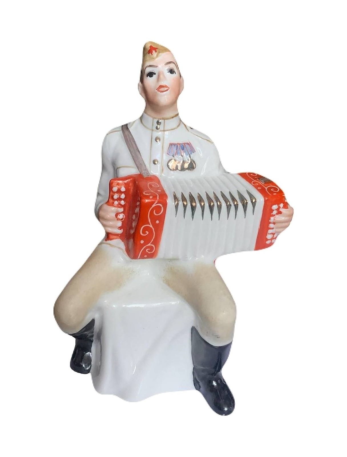 Porcelain figurine “Accordion Player” – photo 3 of 5