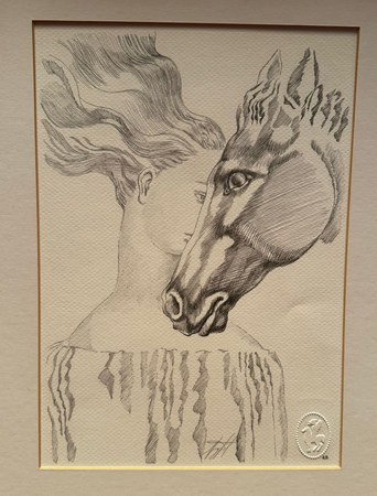 «Девушка и конь» – Александр Николаевич Бурганов, 1990 – авторская техника