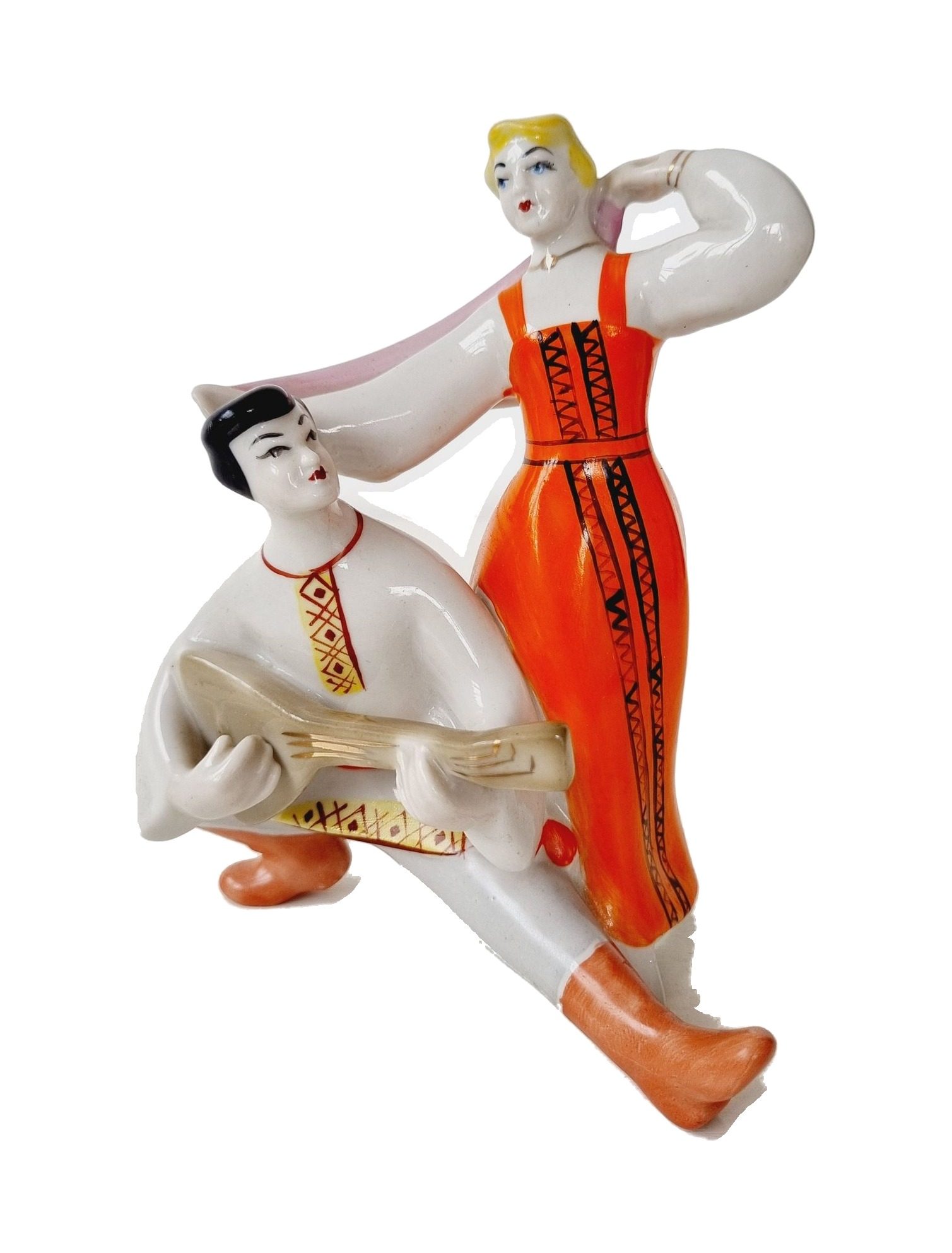 Porcelain figurine “Russian Dance with a Balalaika”, ZKhK Polonne USSR
