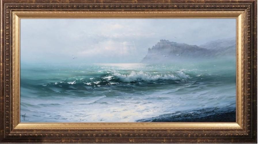 Surf at the Shores of Crimea – Anton Vladimirovich Sukhorukov, painting, canvas, oil, 2006