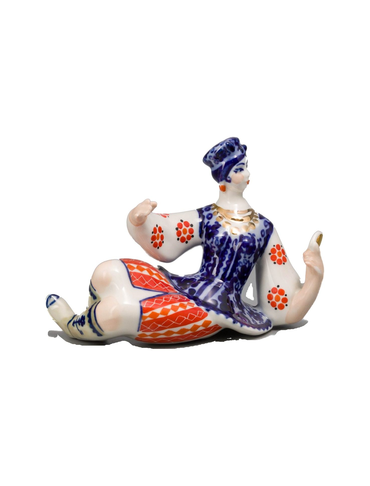 Фигура «Девушка с зеркалом» из серии «Энеида» – фарфор, Коростень, 1960-е