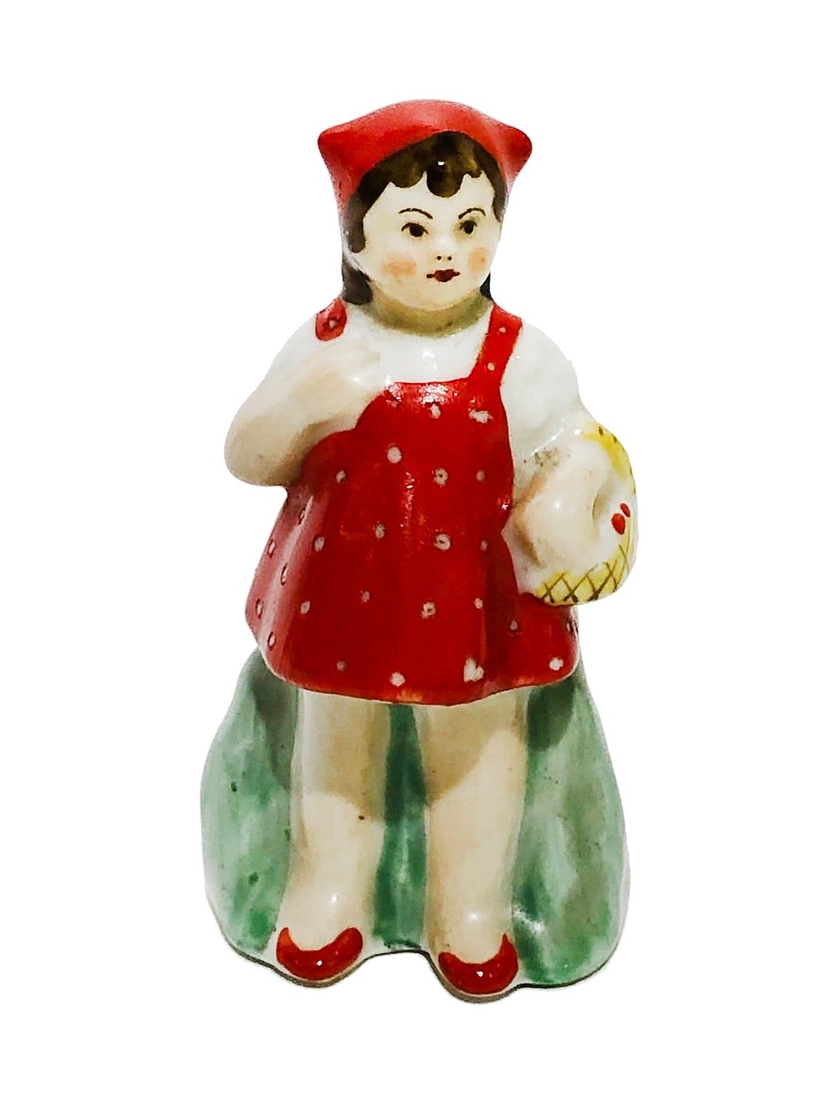 Figurine “Little Red Riding Hood” – porcelain, Pesochnoye, 1930s