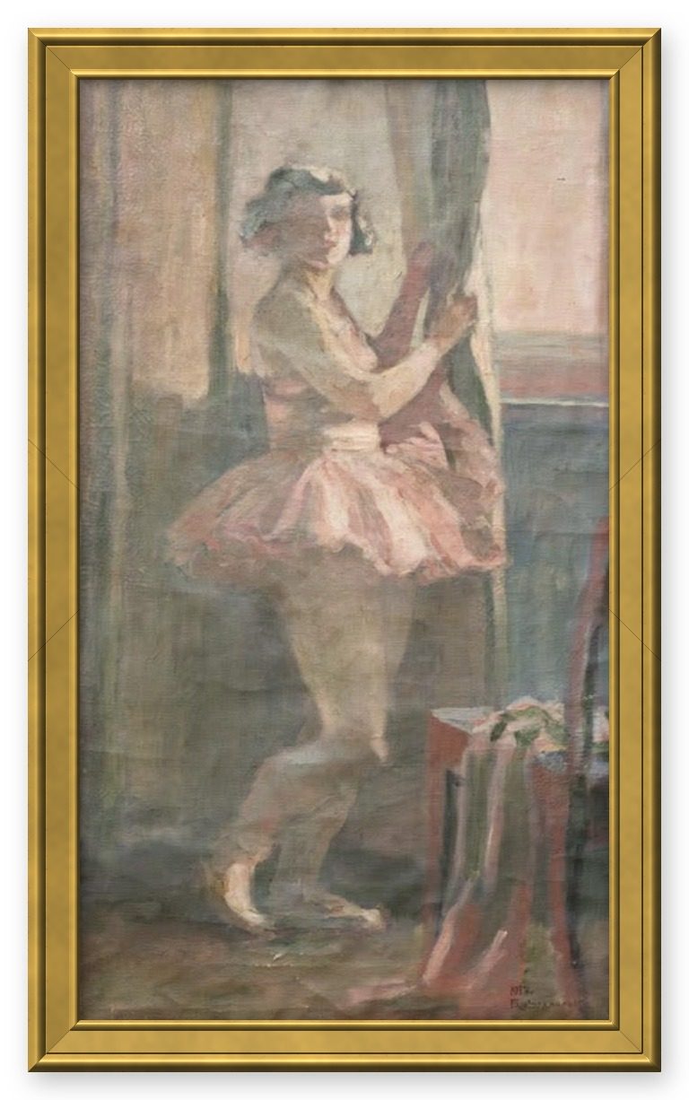 «Балерина» – Борис Вячеславович Иорданский, картина, холст, масло, 1937