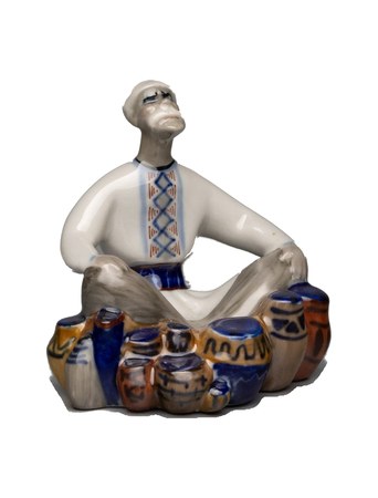 Фигура «Торговец горшками», 1960-е – фарфор, роспись