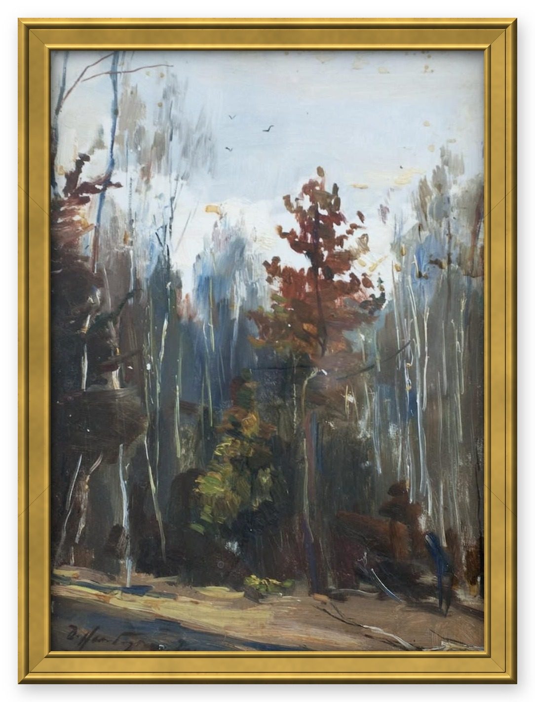 Beginning of Spring – Dmitry Arkadyevich Nalbandyan, painting, cardboard, oil, 1970