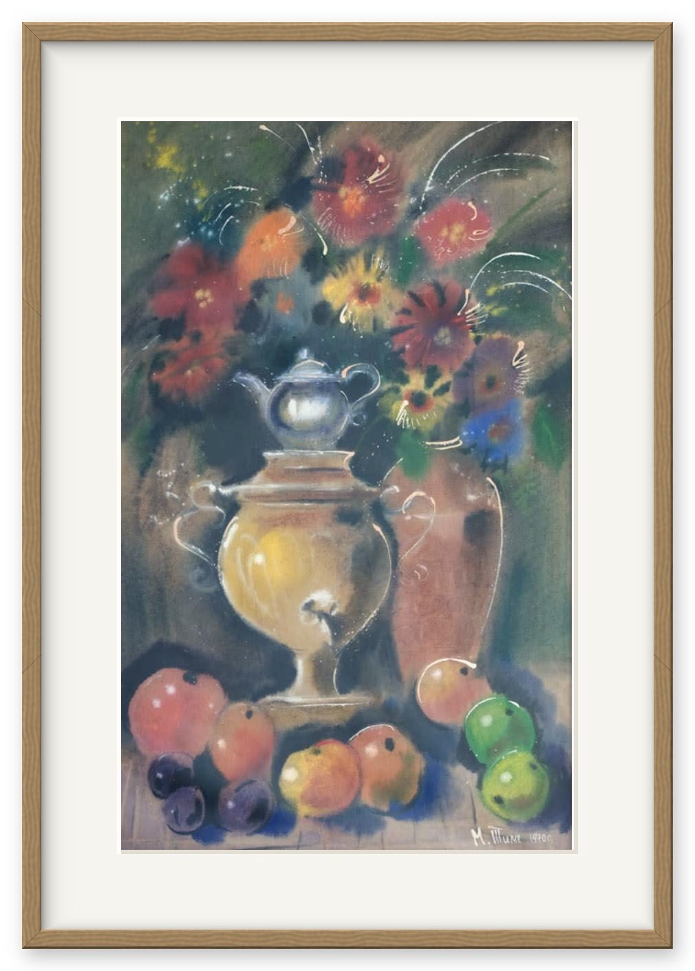 «Натюрморт» – Марина Георгиевна Тиме-Блок, картина, бумага, смешанная техника, 1970