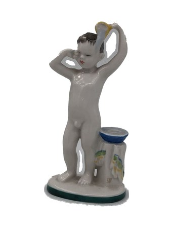 Фарфоровая статуэтка «Утро. Моющийся мальчик», 1960-е – фарфор