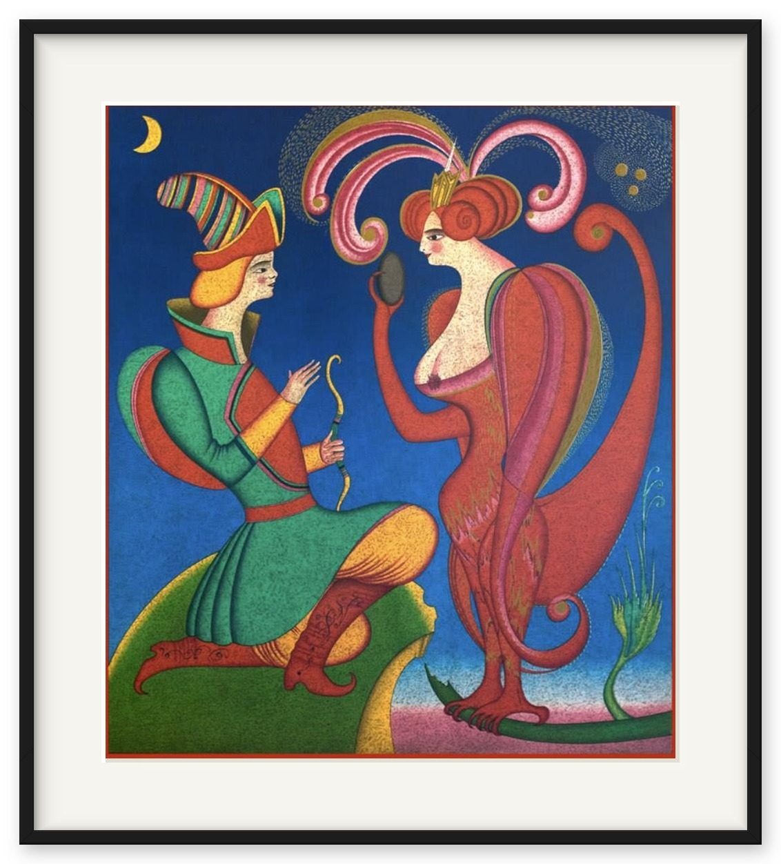 Illustration for Stravinsky's ballet “The Firebird” – Mikhail Mikhailovich Shemyakin, lithograph, 1989