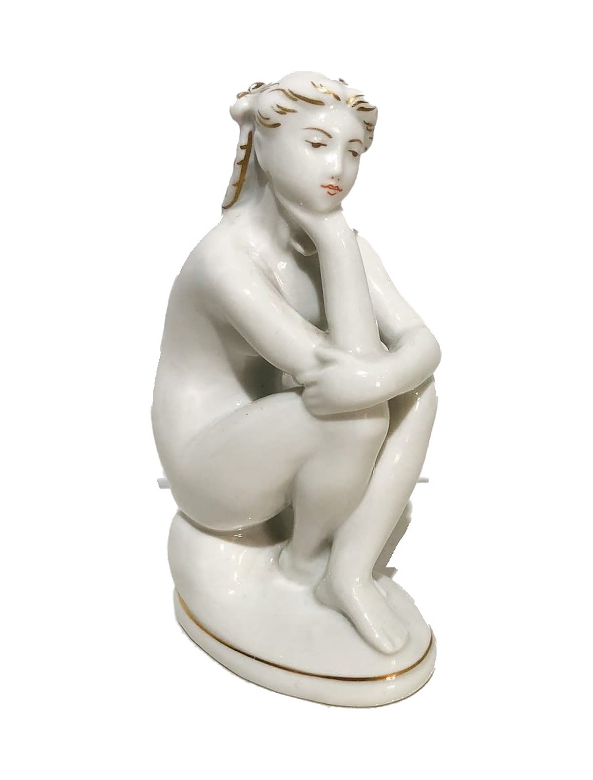 Figurine “On the Beach” – porcelain, LFZ, 1960s