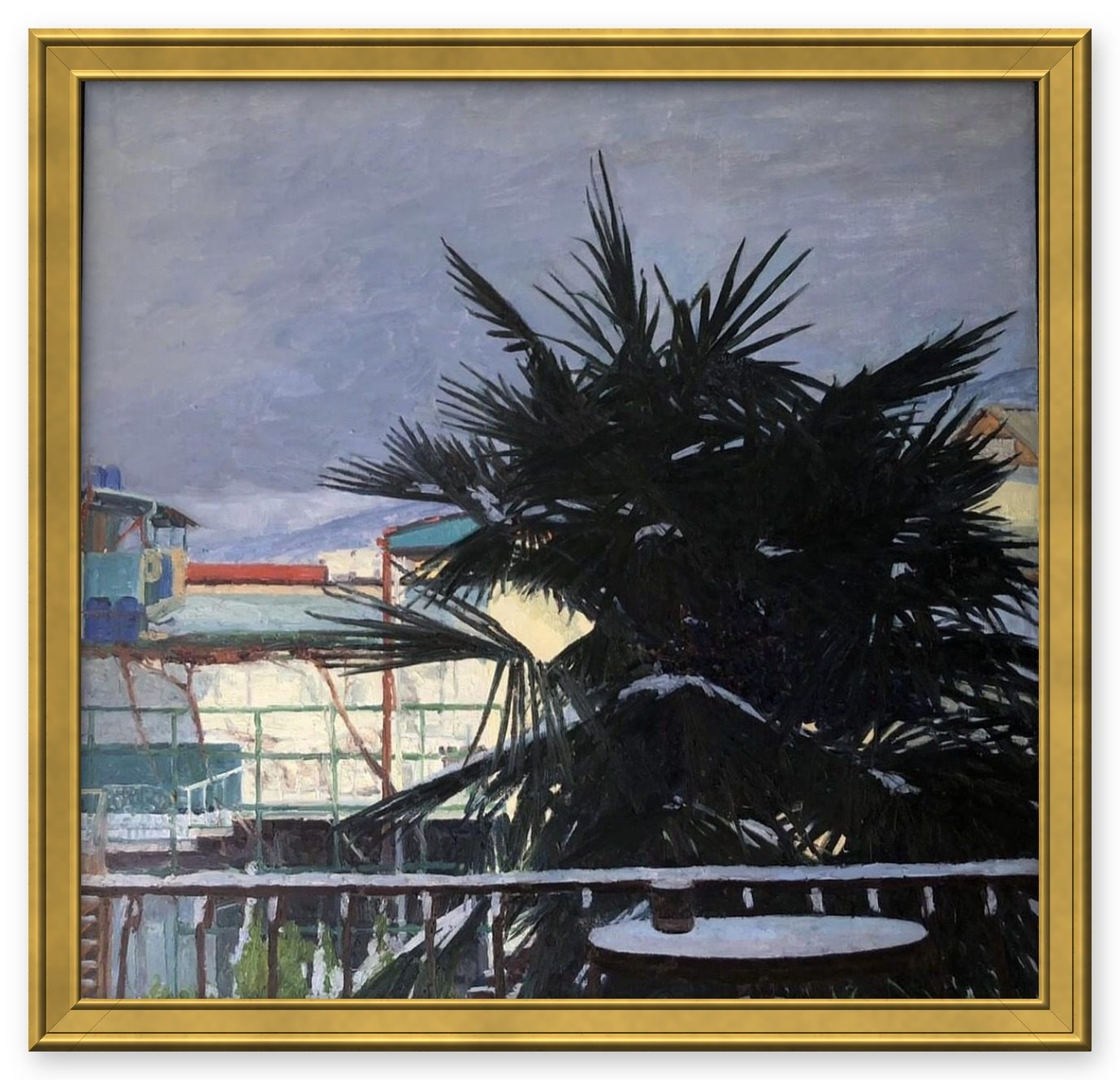 «Снег в Гагре» – Алла Константиновна Полковниченко, картина, холст, масло, 2017
