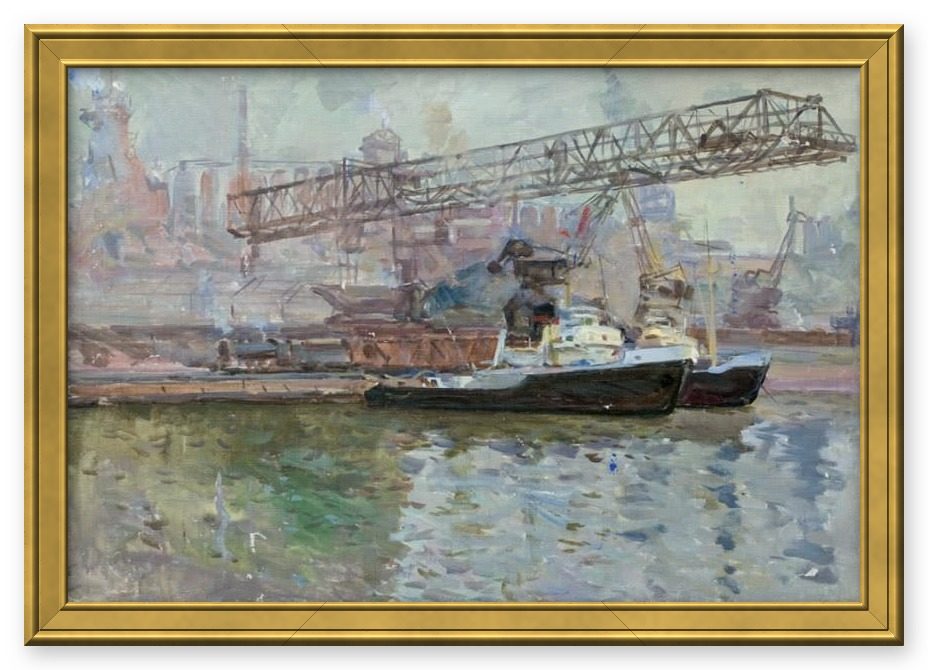 Azovstal – Viktor Grigoryevich Len, painting, canvas, oil, 1963