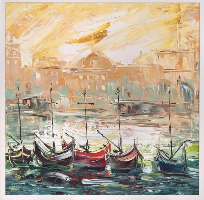 «Лодки» – Дмитрий Геннадьевич Сыров, картина, холст, масло, 2004