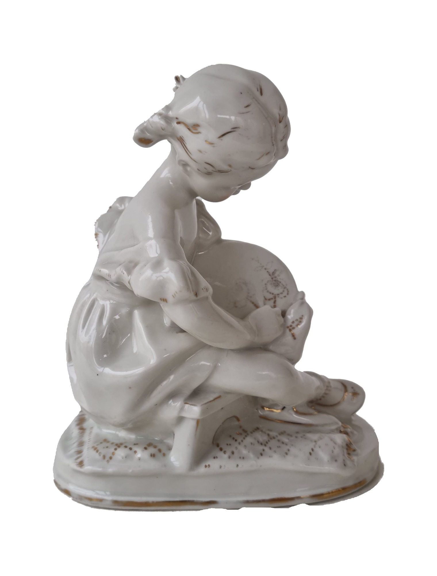 Porcelain figurine “Young Embroiderer”, Pesochnoye USSR – photo 2 of 6