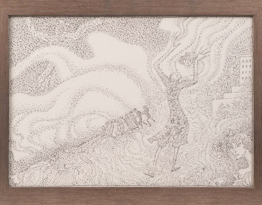 Fog of Transformations – Boris Petrovich Sveshnikov, 1994 – paper, ink