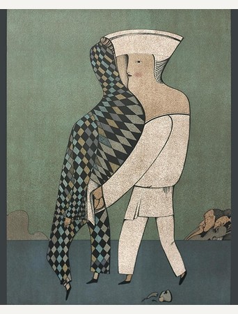 «Пара Арлекинов» – Михаил Михайлович Шемякин, 1976 – литография