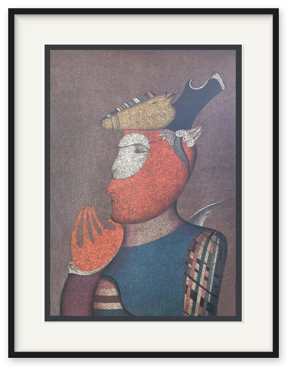 «Ангел в маске» – Михаил Михайлович Шемякин, литография, 1981