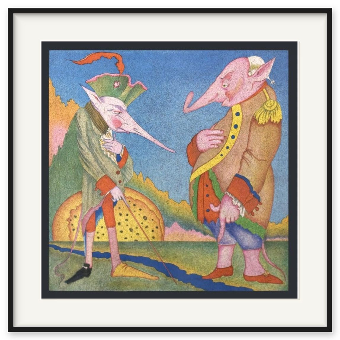 Two Rats – Mikhail Mikhailovich Shemyakin, lithograph, 1995