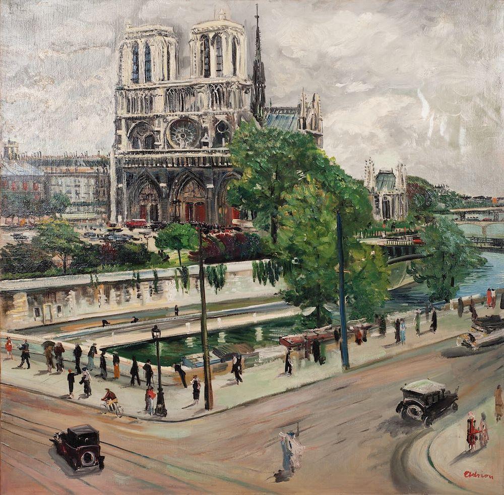 «Paris, Notre Dame, la seine and les quais » — Lucien Addrion