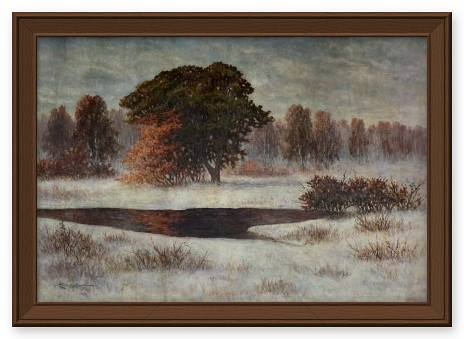 «Поздняя осень» – С. Шишмарев, картина, холст, масло, 1924