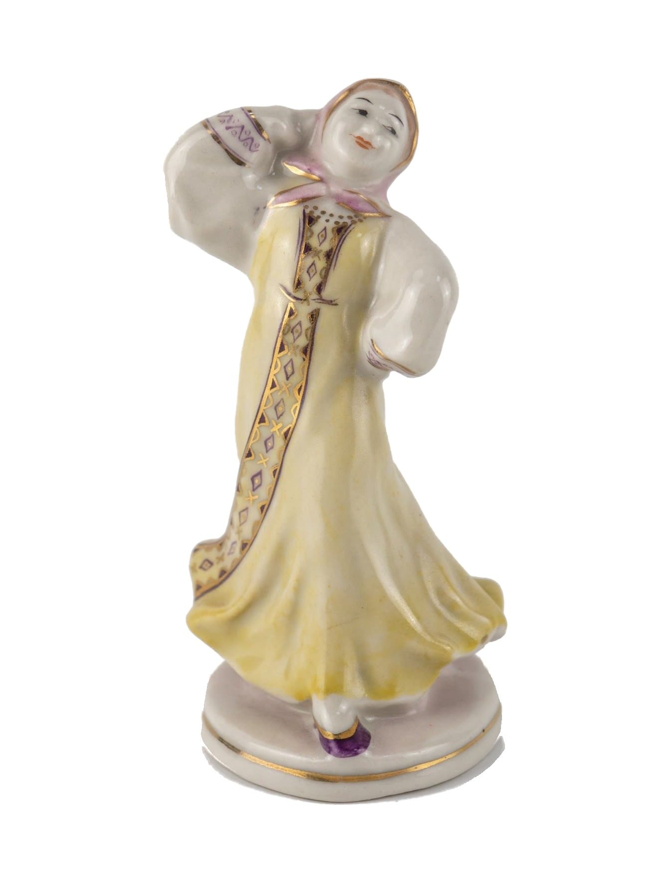 Статуэтка «Плясунья» – фарфор, Гжель, 1950