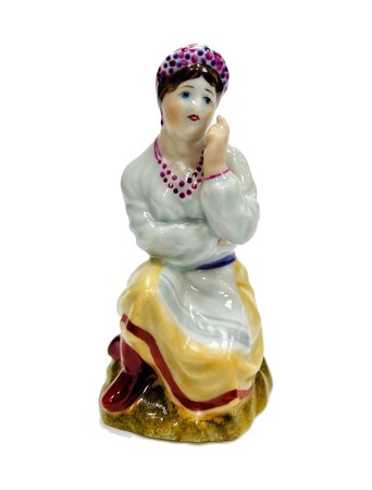 Казачка. Фарфор, Киев, период СССР. Ск. Н. Малеванный. Высота 12,5 см