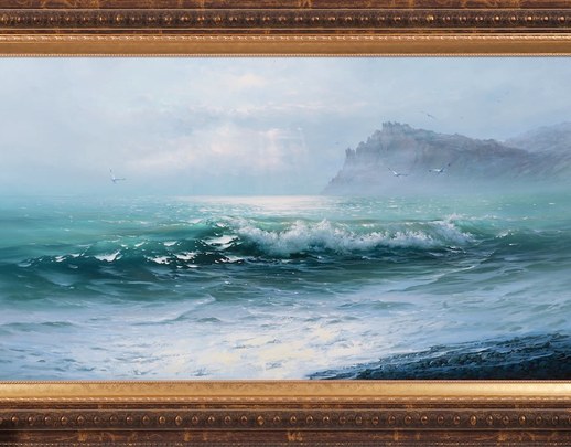 Surf at the Shores of Crimea – Anton Vladimirovich Sukhorukov, 2006 – canvas, oil