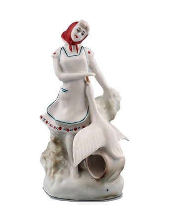 Скульптура «Птичница», 1960–1970 – фарфор, полихромная роспись