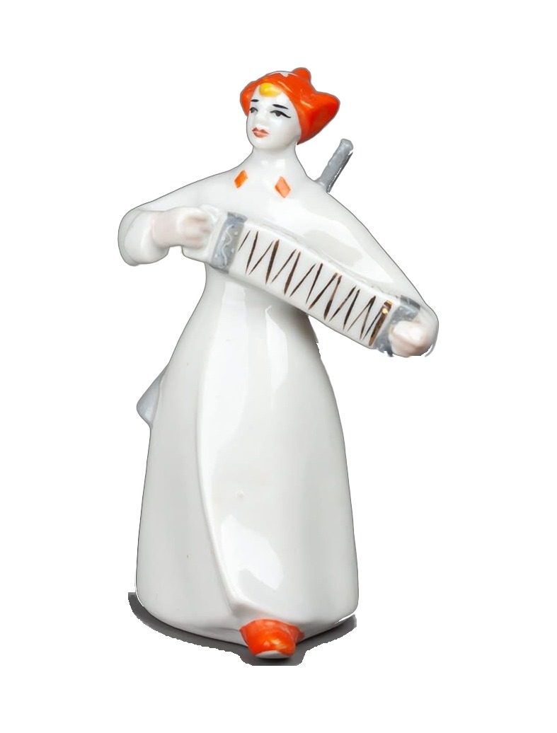 Фигура «Красноармеец-гармонист» – А. Чередник, фарфор, Полонное, 1950–1960