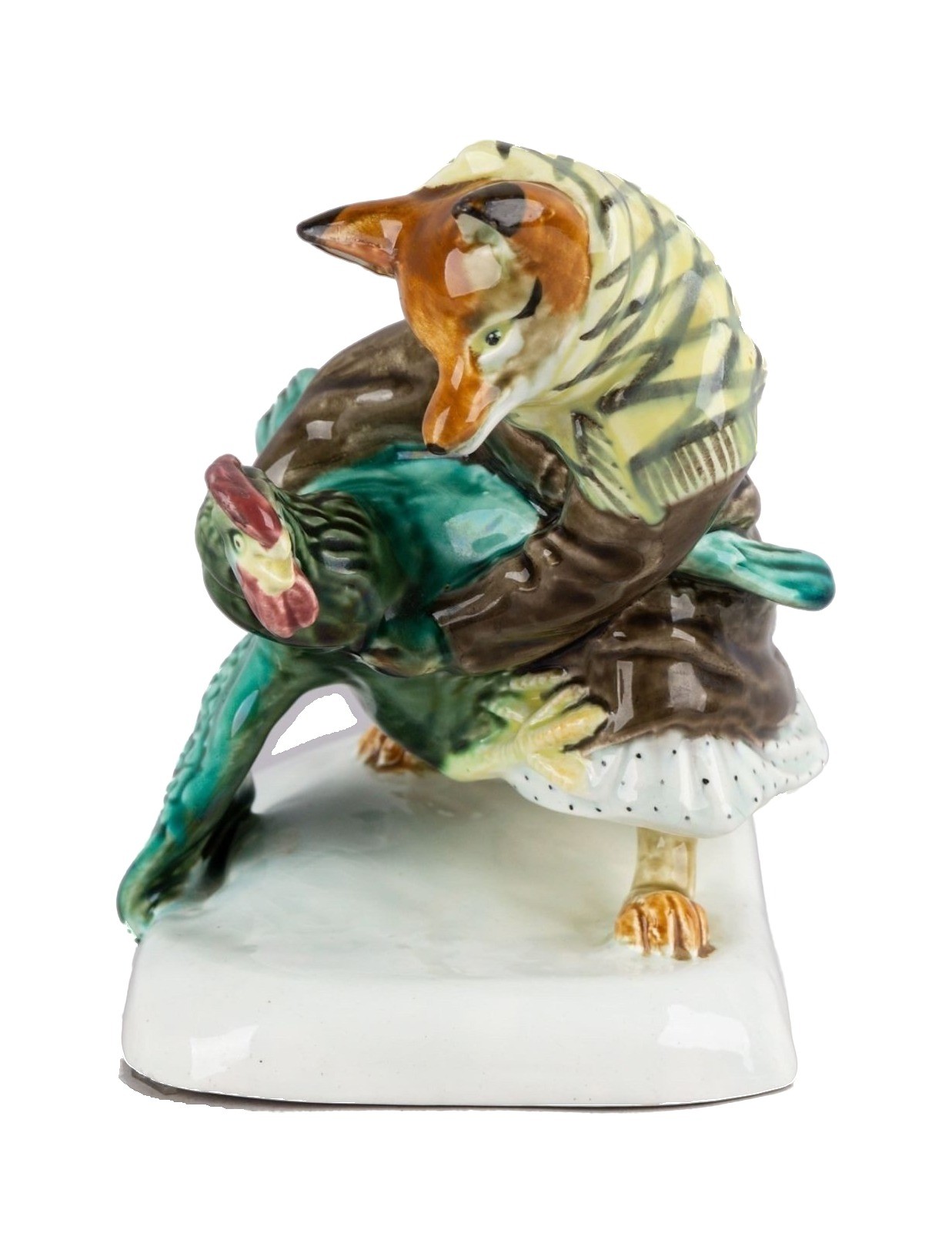 Sculptural group “Fox and Rooster” – photo 2 of 5