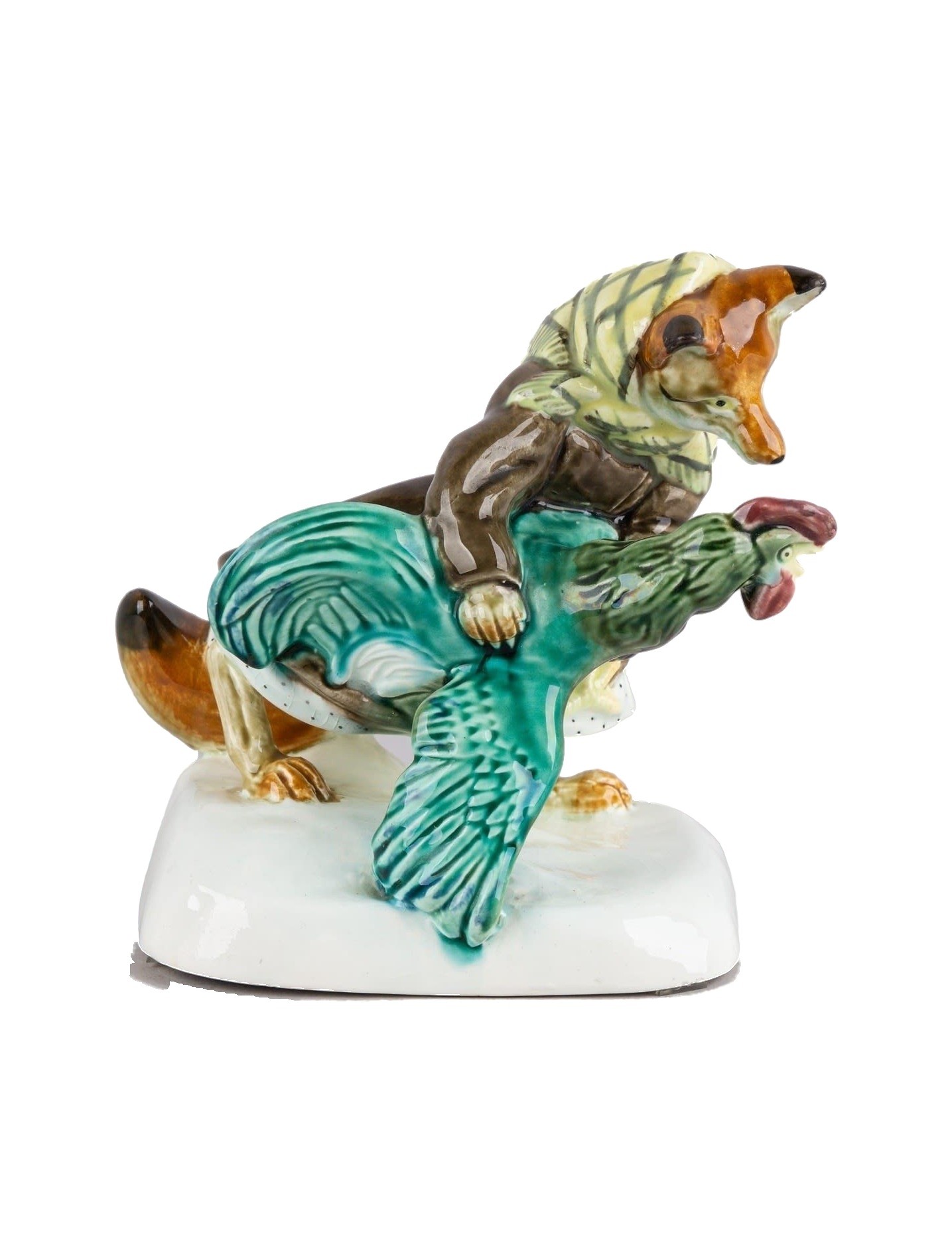 Sculptural group “Fox and Rooster” – photo 3 of 5